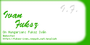 ivan fuksz business card